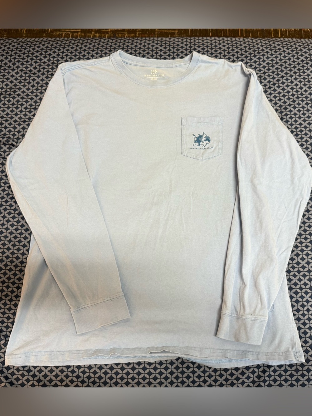 Southern Tide Sky Blue Crewneck T‑Shirt with Subtle Logo